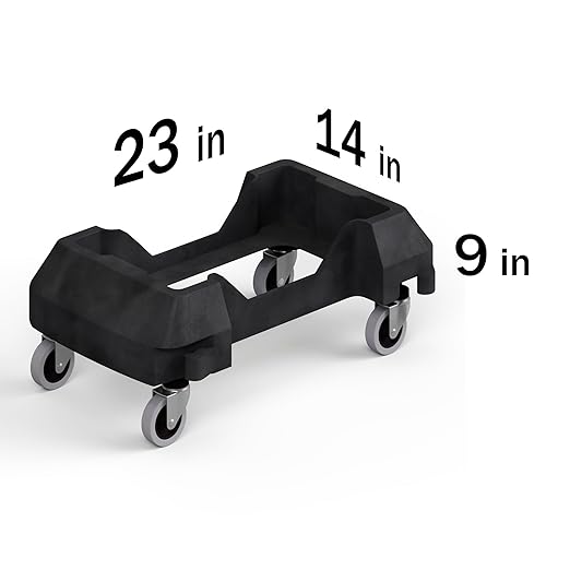 23 Gallon Green Rectangular Slim Trash Can with Drop Shot Lid and Dolly | Great for Home Commercial or Restaurant Use.