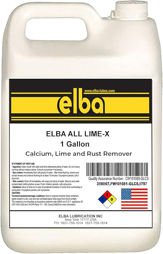 elba CALCIUM LIME SCALE RUST AND CORROSION REMOVER. CLEANER. DESCALER.(1 GALLON BOTTLE)
