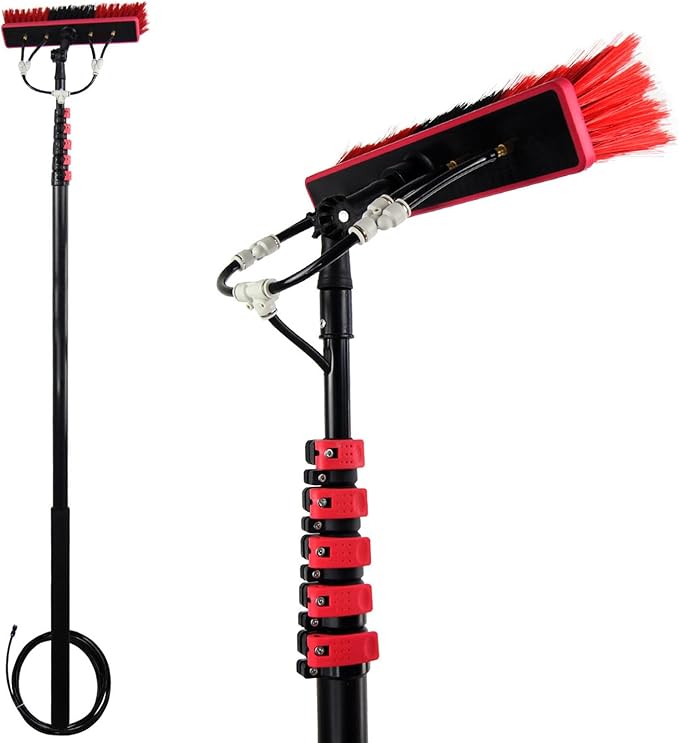 Window Cleaner Tool Outdoor Window Cleaner Retractable Rotatable Brush Head Suitable for Cleaning High Altitude Glass Exterior Walls Cleaning Photovoltaic and Solar Panels.