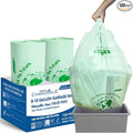8-10 Gallon Compostable Trash Bags 120 Count Compost Bags Kitchen Trash Bags with Handle Sturdy Biodegradable Garbage Bags Food Scrap Waste Bags ASTM D6400 US BPI Certified