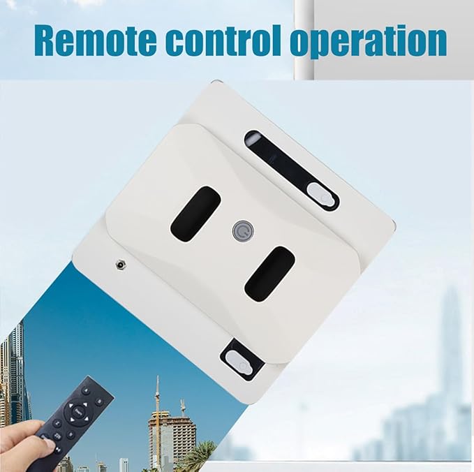 GERRIT Intelligent Fully Automatic Two-Way Water Spray Window Cleaning Robot 2800Pa Strong Suction Window Cleaning Robot Edge Detection Technology Anti-Fall Protection Ultra-Thin Body