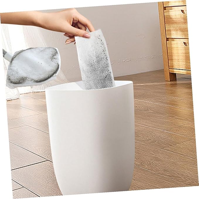 Electrostatic Dust Mop with Rotatable Triangle Head and Long Handle Flat Dry Wet Mop for Floor and Wall Cleaning Includes Facial Cleansing Cloth for Household Use