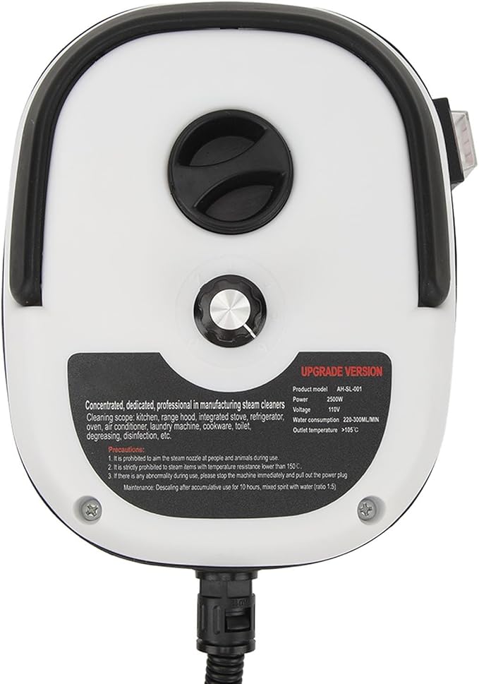 Srliya High Temperature High Pressure Steam Cleaner Handheld Multi Purpose Steam Cleaning Machine for Kitchen Grease Air Conditioner Bathroom Car Interior Home and Hotel Cleaning (White)