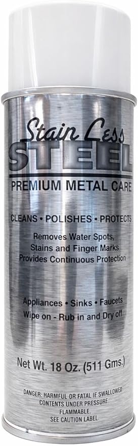 Stain Less Steel Premium Metal Care - 18oz Aerosol
