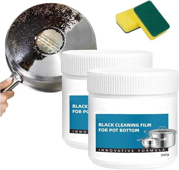 2026 New Black Cleaning Film For Pot Bottom Pot Bottom Cleaner Paste For Stubborn Black Grease Powerful Burnt Residue Remover Paste For Cookware Restores Shine (2)
