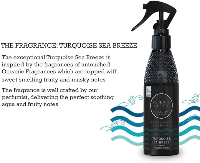 AaIrR-RrOMmAa Premium Air Freshener - Musk Essence Turquoise Sea Breeze &amp English Garden Pack Of 3 (200 Ml Each) | Long-Lasting Fragrance | For Home Office Hotel Rooms &amp Toilet