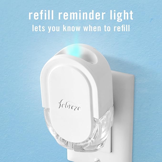 Febreze Plug with Fade Defy Technology Air Freshener - New Limited Edition - (3) of 0.87 fl oz Refills (Mediterranean Lavender)