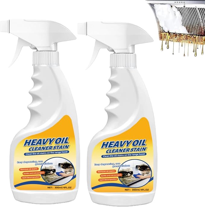 Multi-purpose Heavy Grime Duty Cleaner Multi-purpose Heavy Oil Stain Cleaner Heavy Oil Stain Cleaner Kitchen Kitchen Degreaser Spray For Range Hood Oven Pots and Cabinet (2pcs)