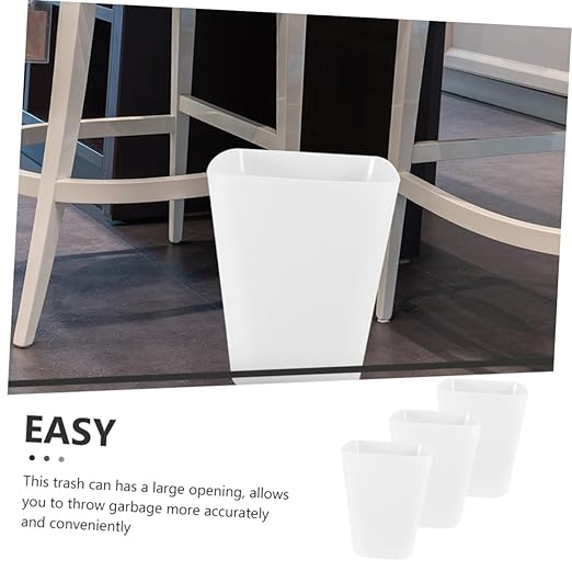 Cabilock 3Pcs Trash Can Large Capacity Bathroom Wastebasket for Office Kitchen Living Room Material Easy to Clean Versatile Garbage Bin