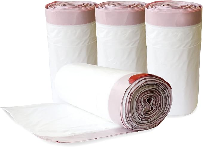 Compatible with Code H - 200 Count Durable Custom Fit Plastic Trash Bags w/Drawstring - 30-35 Liter/ 8-9 Gallon Trash Cans - Made in USA