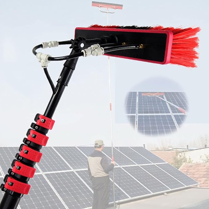 Telescoping High Window Cleaner3.6-10.8M Window Cleaning Pole Window Cleaner KitCleaning Photovoltaic and Solar Panels10.8M