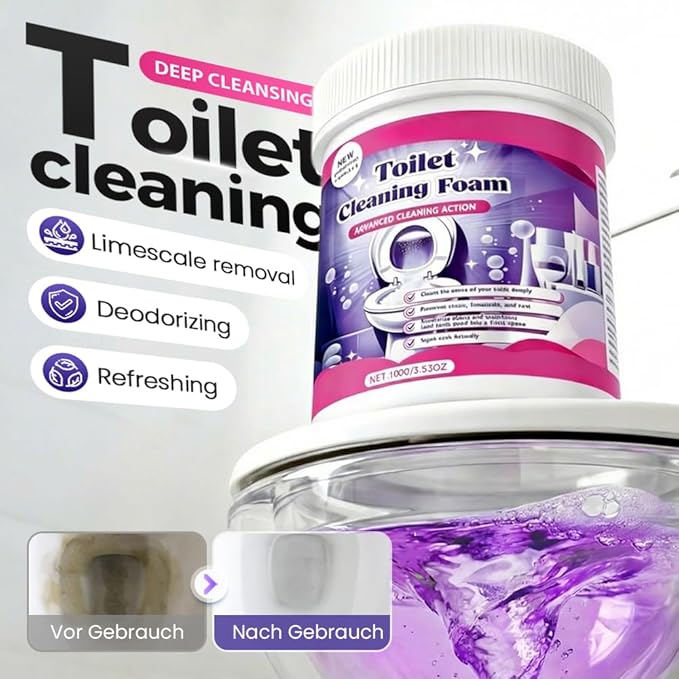 2026 Upgrade Toilet Bowl Cleaner Toilet Cleaning Foam Power Foaming Toilets Clean Clean Foam Cleaner Touch Free Foaming Powder – Bathroom Cleaning Powder (3PCS)