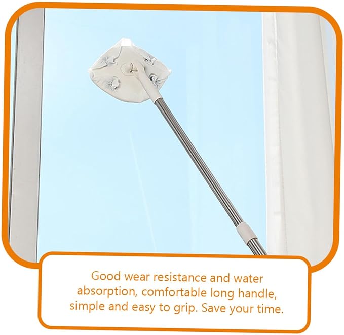 NOLITOY Rotatable Dust Mop with Retractable Handle Household Floor Cleaning Dry Mop for Home Use White Cleaning Tool