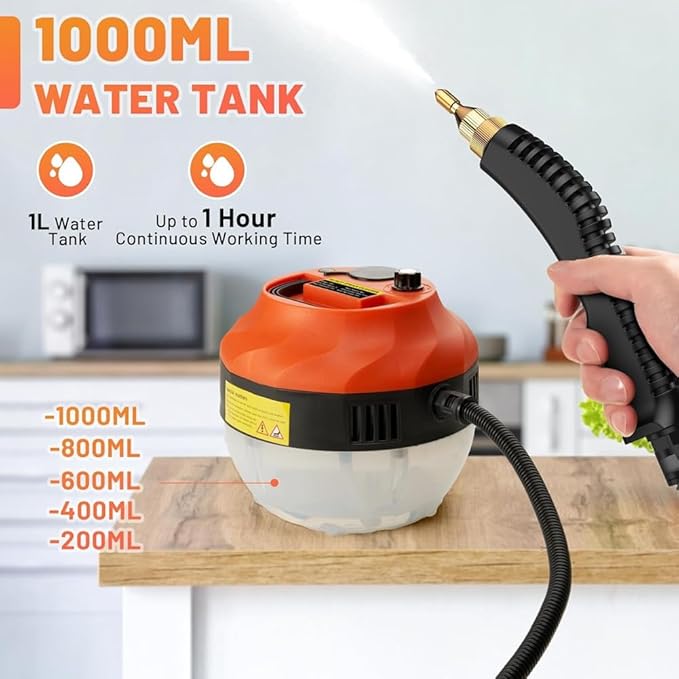 Handheld Steam Cleaner Portable High Pressure Steamer for Cleaning for Furniture Car Shower Kitchen Bathroom US Plug