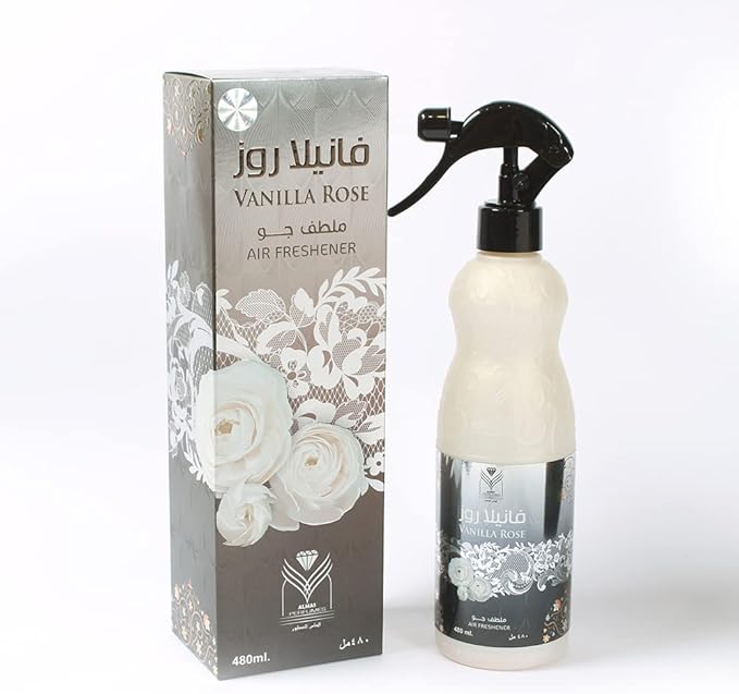 ††† Upscale Perrfume &amp Oud co. Vanilla Rose Air Freshener - 480ML 16.9FL.OZ of Fabric spray - Natural Aged Oud Scent - Odor Fighting Room Spray - long lasting Aroma for home