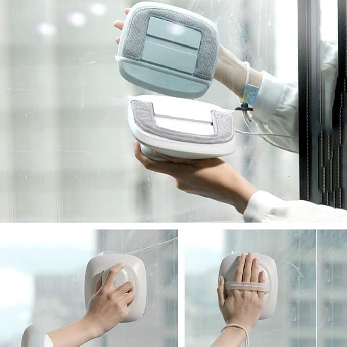 Window CleanerCleaning Magnetic Side Glass Wiper Brush Cleaner Clean Suitable for Home Office Car
