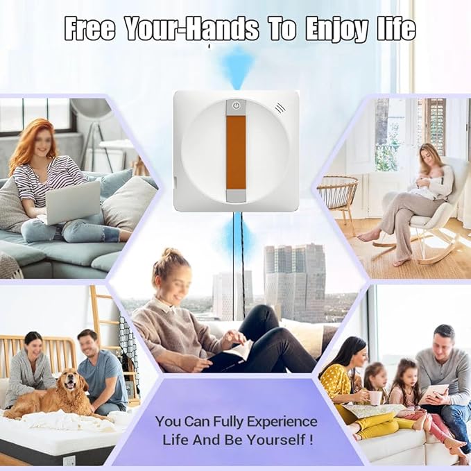 Window Cleaner Robot Intelligent Double-Spray Window Cleaning Robot 3000pa Square Glass Cleaning Robot Remote Control Automatic Glass Cleaner Wet And Dry For Windows Desktops Tiles