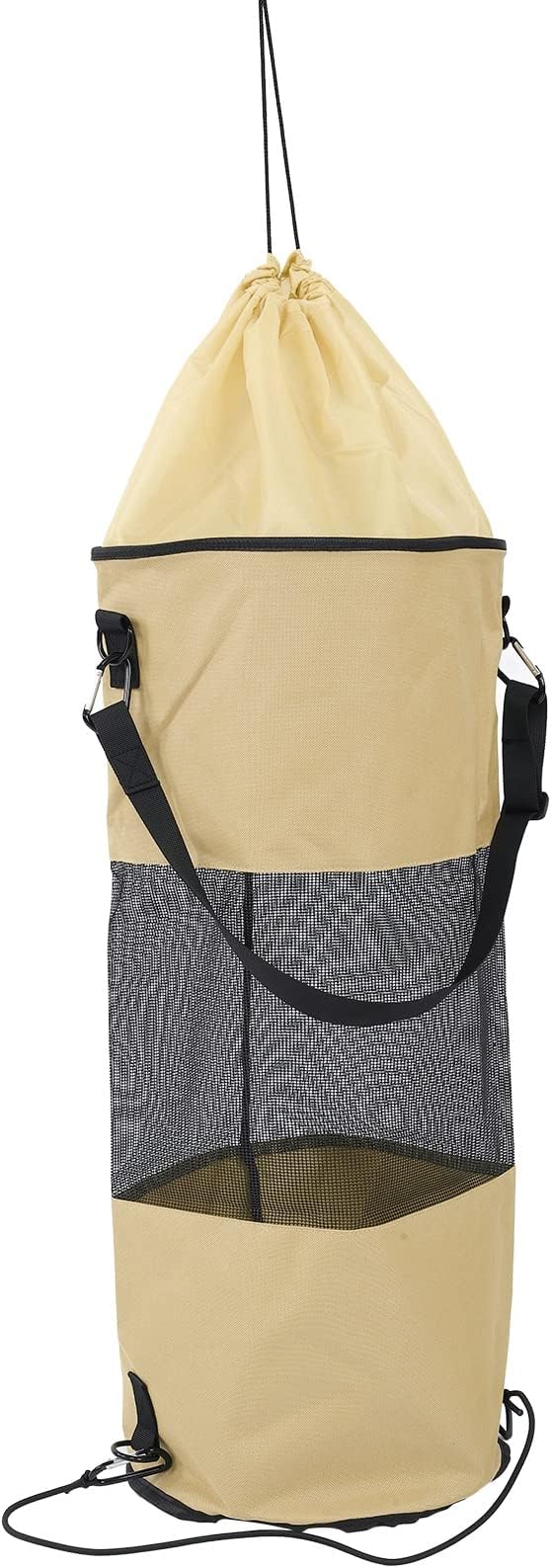 Reusable Boat Trash Bag Waterproof Mesh Garbage Bag for Boat Outdoor Camping Kayaking with Elastic Top and Sturdy Buckle Strap for Secure Mounting