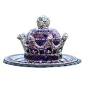 Crown-Shaped Car Air Freshener Diamond Car Ornaments with Anti-slip Pad Interior Decoration for Home Office(Purple) Crown Air Freshener For