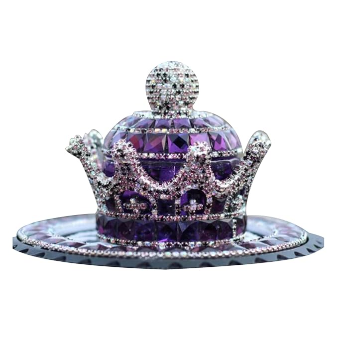 Crown-Shaped Car Air Freshener Diamond Car Ornaments with Anti-slip Pad Interior Decoration for Home Office(Purple) Crown Air Freshener For