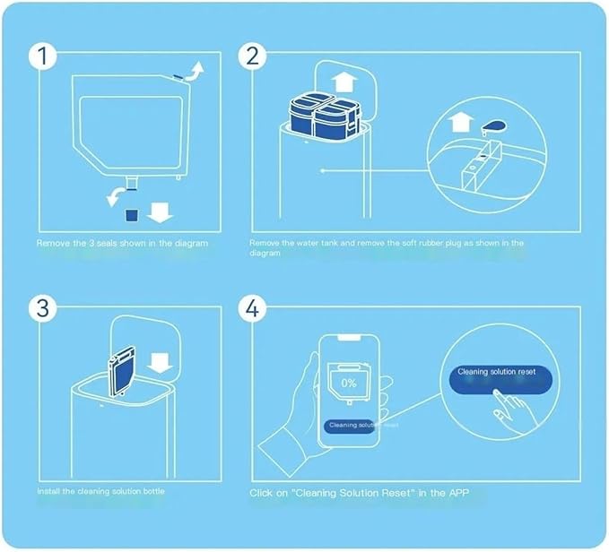 300ML Capacity 。Compatible for Dreame S10 /L10s Ultra / S10 Pro S10 Plus。 Floor Cleaner Liquid Cleaning Solution Vacuum Cleaner Spare Parts(1PCS)