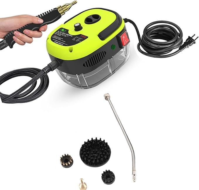 ZJchao Steam Cleaner 2500W Portable High Temperature Pressurized Steam Cleaning Machine Handheld Steam Cleaner Steam Cleaner for Home with Brush Heads for Kitchen Furniture Bathroom