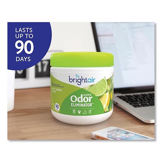 BRIGHT Air 900248 Super Odor Eliminator Zesty Lemon and Lime 14 oz (Case of 6)