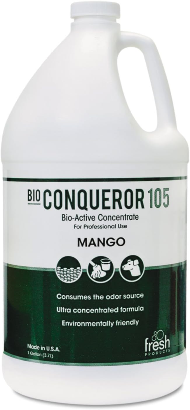 Fresh Products Bio Conqueror 105 Enzymatic Odor Counteractant Concentrate Mango 1 Gal Bottle 4/Carton