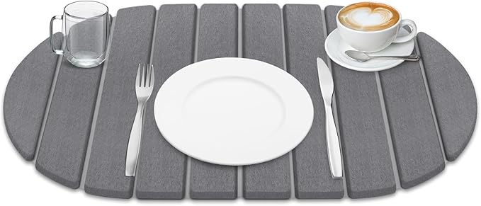 Quick Dry Stone Mat Stone Drying Mat for Kitchen Counter Large Dish Drying Mat - Diatomaceous Earth Dish Drying Mats Modern Fast Dry Pad for Bathroom 24x16 DarkGray