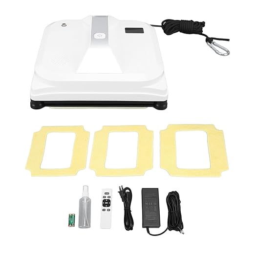 GLOGLOW Smart Window Cleaner 65dB 100-240V High Coverage 80W Glass Cleaning Robot Strong Suction for Home (US Plug)