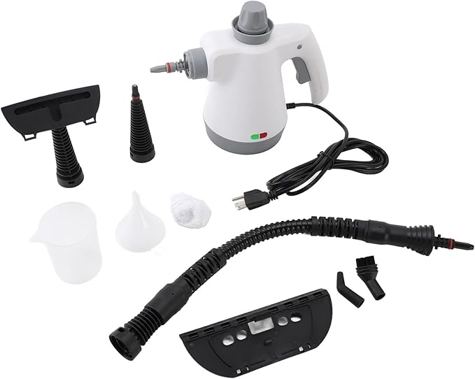 Steam Cleaner Pressurized Handheld Steam Cleaner for Home Multipurpose Steamer for Home Upholstery Grout Tile and Car Detailing Portable Car Steamer with (US Plug 110V 1100W