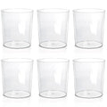Okllen 6 Pack Clear Round Plastic Waste Baskets BPA-Free Trash Can Bin for Bathroom Kitchen Office Home 8x7.5x6.4