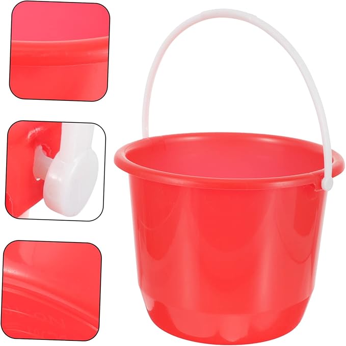 SAFIGLE 5L Plastic Bucket with Handle for Household Cleaning Gardening and Pet Care - Lightweight Multipurpose Water Pail for Indoor and Outdoor Use