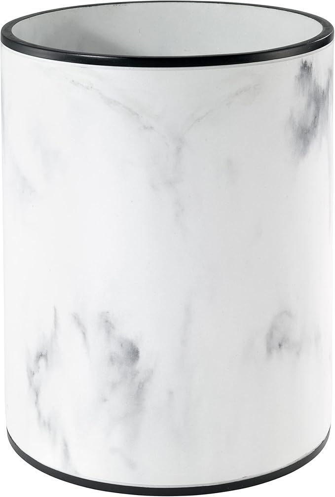 Avanti Linens - Waste Basket Decorative Trash Can Modern Inspired Bathroom Decor (Jasper Collection)