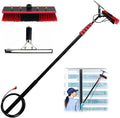 Window Cleaning with Extension Pole Water Fed Pole Brush Telescopic Window Cleaning Tools Extendable Pole with Brush-18FT(5.4m) (36FT(10.8m))