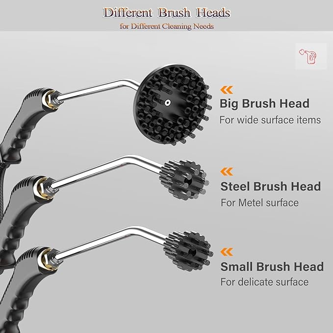 2500W Steam Cleaner High Pressure Handheld Steam Cleaner with 6-gears Adjustable Portable Steamer for Cleaning Home Car Upholstery Tile Grout Home(Style1)