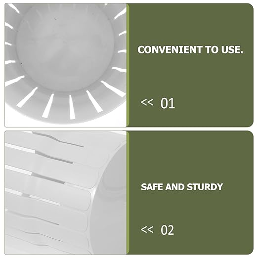 TEHAUX Small Wastebasket Bathroom Trash Can Thickened Nordic Style Open Top Garbage Bin for Home Office Bedroom Compact and Sturdy Paper Basket in White
