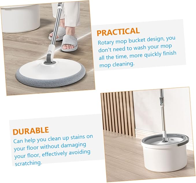 Household Rotary Mop Sewage Separation Technology 360° Rotating Absorbent Mop for Efficient Floor Cleaning for Hardwood and Tile Surfaces Lazy Hand-Free Design for Easy Use