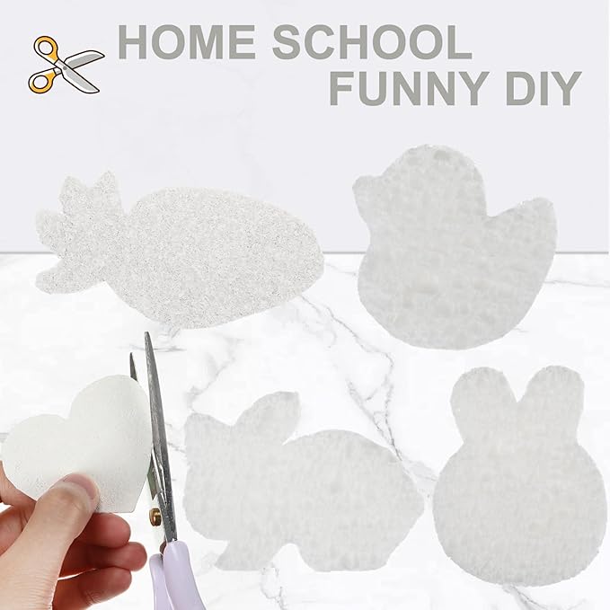 Zhengmy 100 Pieces Sponges Kitchen Compressed Sponges Bulk Natural Dish Sponge Compressed Wood Pulp Cleaning Sponge Without Scratching for Kitchen Bathroom 3.9 x 2.4 x 0.12 Inch (White)