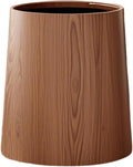 Trash Bin Wastebasket Removable Inner Portable Modern Paper Basket Bathroom Trash Can for Office Laundry Kitchen Restroom L Brown