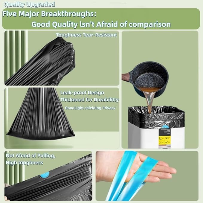 15-18 Gallon Trash Bags Drawstring1.2 MilUltra Large Trash Can Liners Heavy Duty Strong for Home Kitchen Office Lawn Commercial.(120 Count)