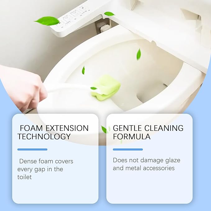 Toilet Cleaning Powder: Dissolves Quickly Effectively Removes Stubborn Water Stains Produces Rich Foam Gentle On Glazes.(3pcs)