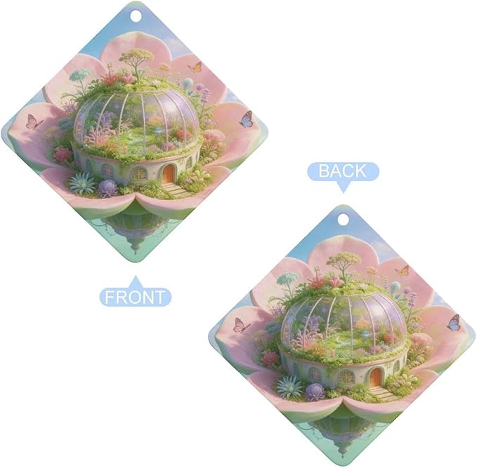 5PCS Car Air Freshener Hanging Personalized Double Sided Under A Rainbow Car Fresheners Long Lasting New Cars Scents Cute Automotive Freshies for Closets Drawers (tea)