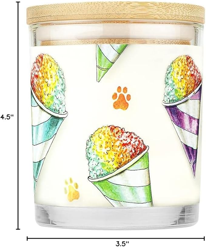 Pet House Candles Clean Burning Scented Pet Odor Candles Natural Soy-Based 60 Hour Burn Time - Snow Cone 9 oz 2 Pack