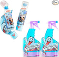 PeerBasics Gunk Getter Travel Spray Bottle With Microfiber Cap - All Purpose Cleaner - Fresh (2 Pack) Plus Spray Bottle With Microfiber Cap - All Purpose Cleaner 16oz - Lavender (2 Pack)