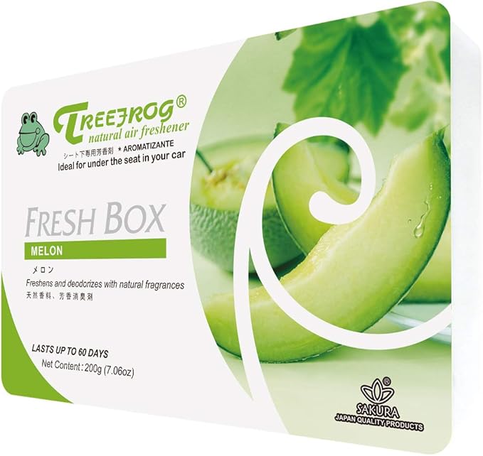 Treefrog Fresh Box Melon/Honeydew Scent 4 Packs Car Air Freshener Tree Frog Last Long Large Size 200g