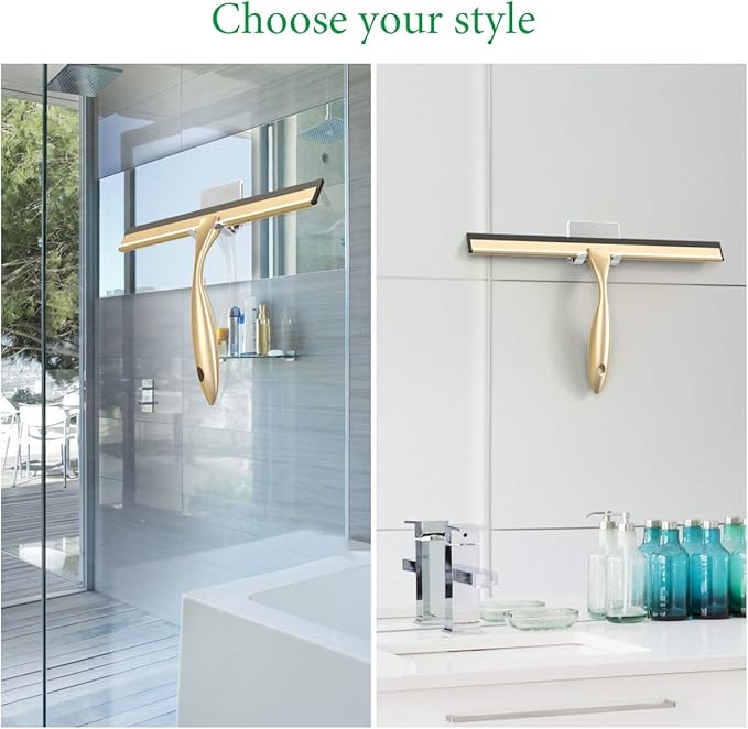 Stainless Steel Squeegee for Shower Doors All-Purpose Shower Squeegee for Bathroom Window and Car Glass 14 Inches