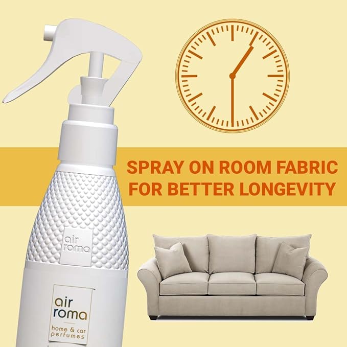 AaIiRr-RrOMmAa Sandal Air Freshener Spray | Long-Lasting Odour Eliminator For Home &amp Office | (200Ml) Pack of 1