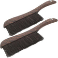 TIDTALEO 2pcs Wooden Handheld Cleaning Brush for Furniture Keyboards and Musical Instruments Soft Bristle Broom for Use