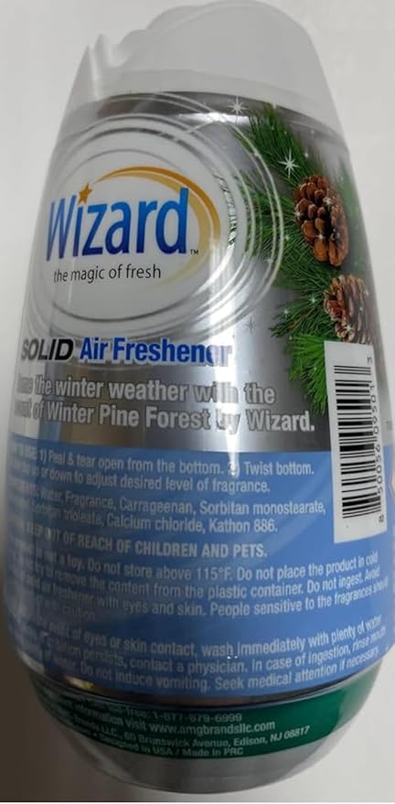 Wizard The Magic of Fresh gel Air Freshener solid air freshener 7.8 oz winter pine forest (Pack of 12)